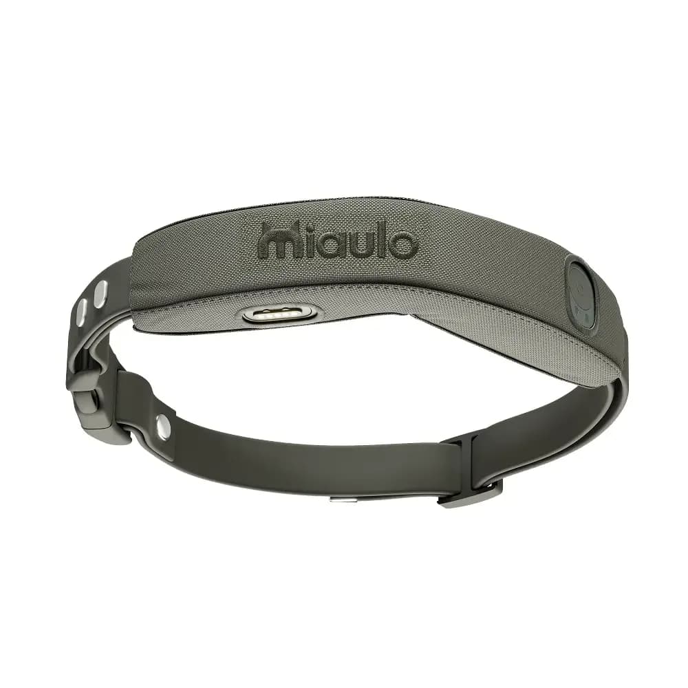 Miaulo Guard GPS collar with a grey strap