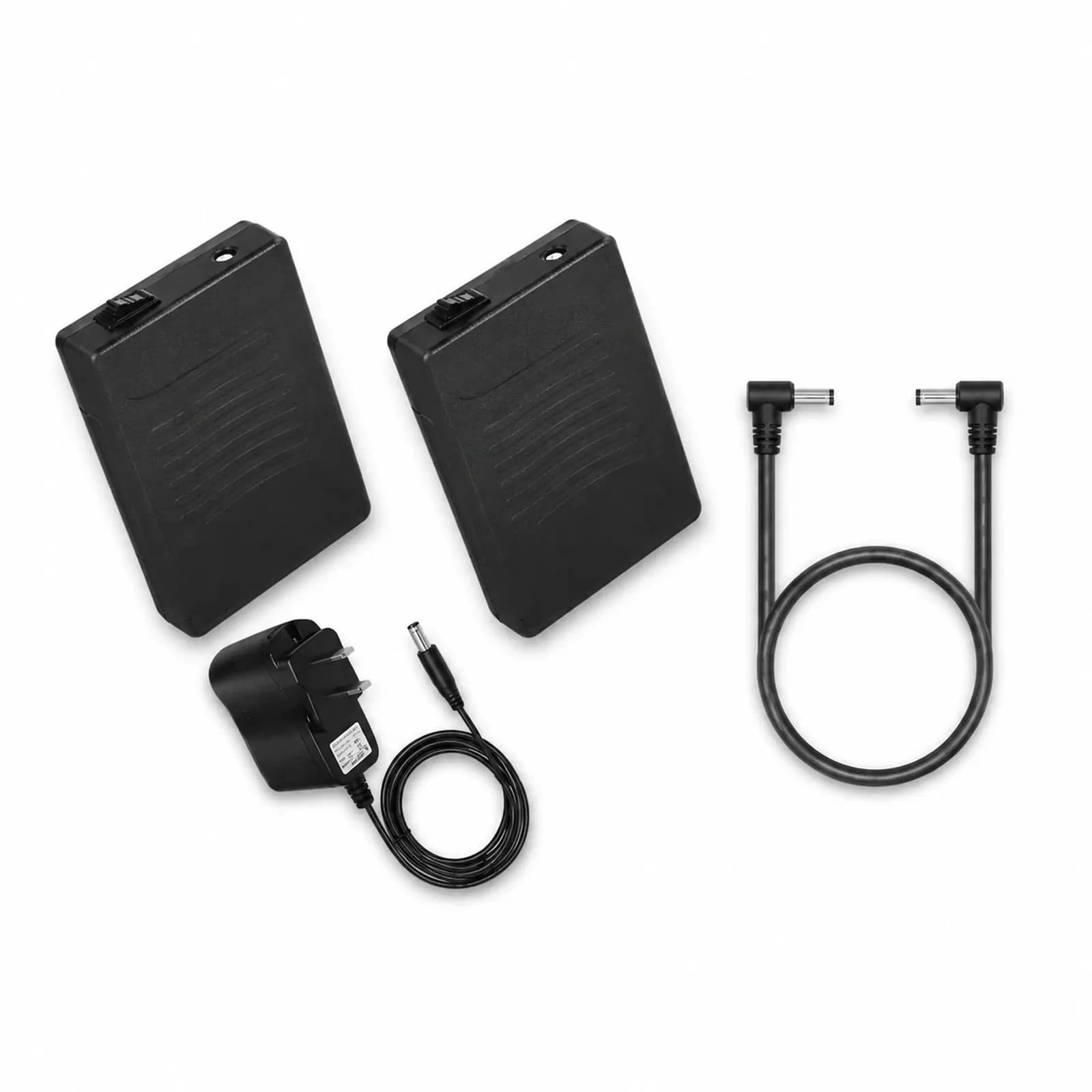 Battery Power Kit for Miaulo Roll Pro and Roll Home, two batteries, adapter and cable