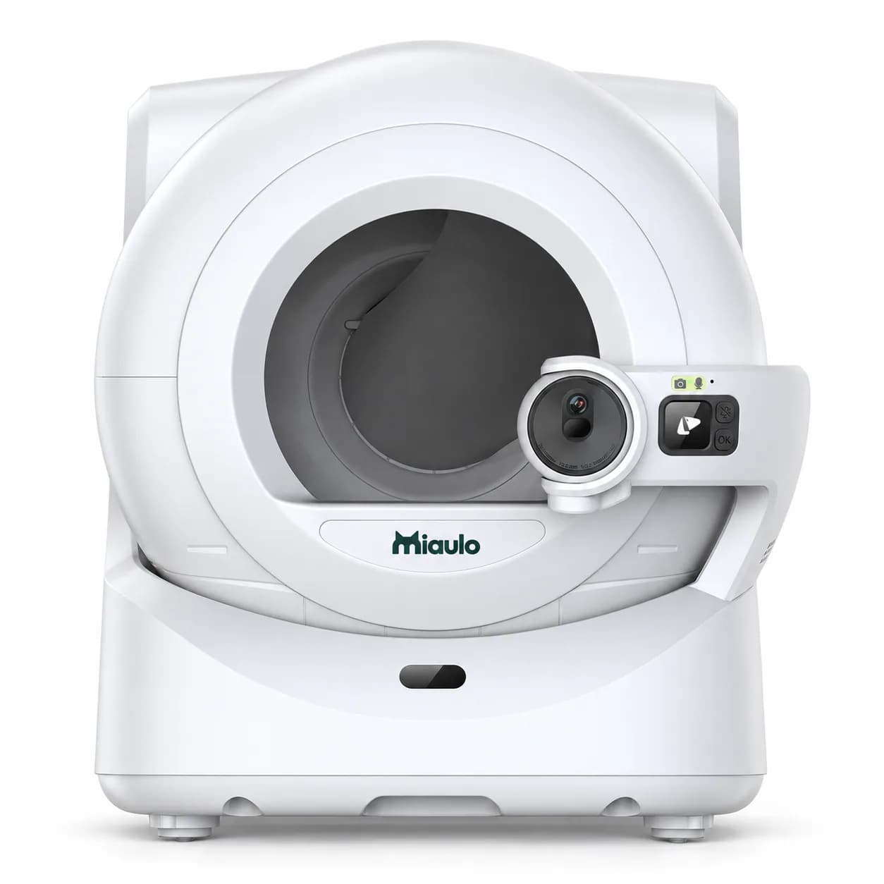 Miaulo Vision automatic litter box with camera, front view